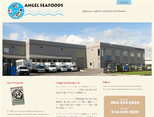 Tablet Screenshot of angelseafoods.com